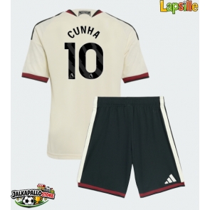 Manchester United Matheus Cunha #10 Kolmaspaita Lapsille 2026-27 Lyhythihainen (+ shortsit)